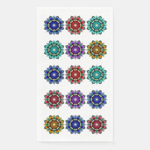 Mandala in various colors napkin