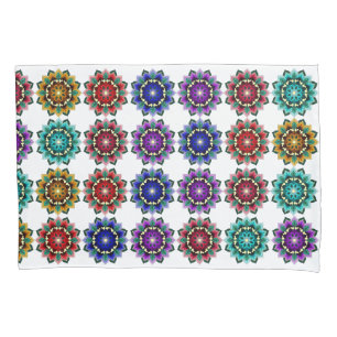 Mandala in various colors pillowcase