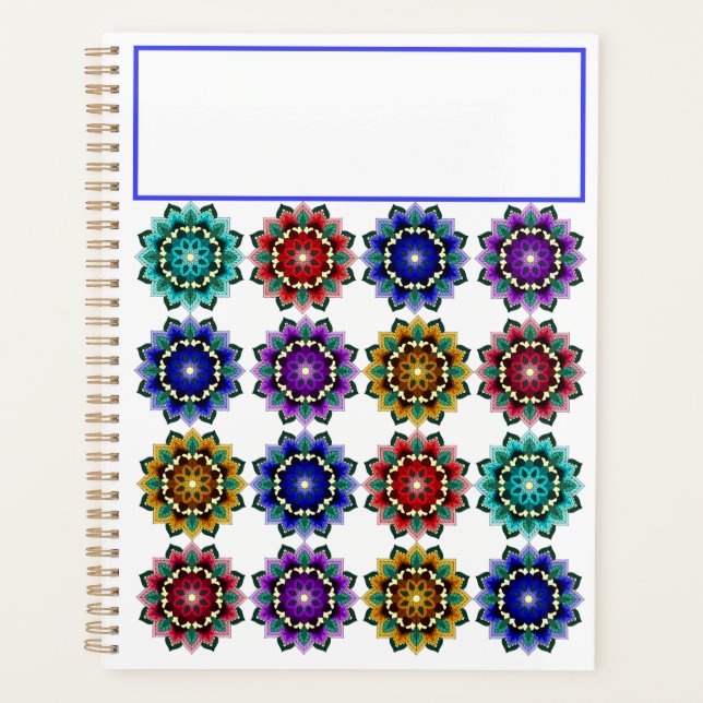Mandala in various colors planner (Front)