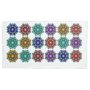 Mandala in various colours pillowcase
