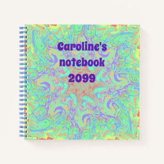 Mandala in vibrant pastel colours notebook