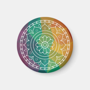 Mandala india flower boho hippie design classic magnet