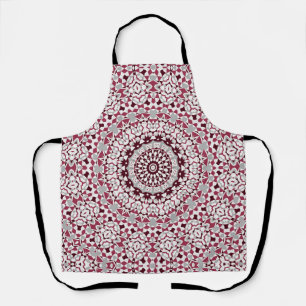 Mandala is burgundy-gray apron