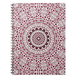 Mandala is burgundy-grey notebook