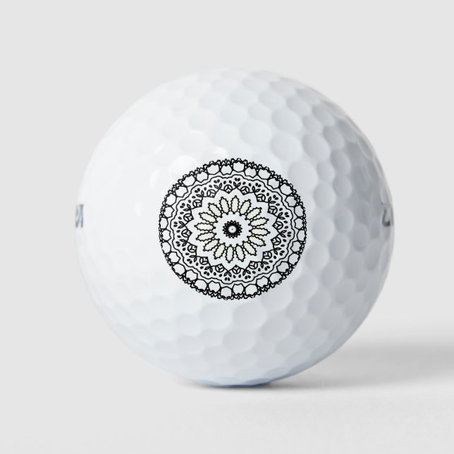 mandala kaleidoscope arts golf balls (Front)