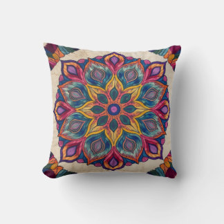 Mandala Kilim Lumbar Pillows: Comfort with Artist Cushion