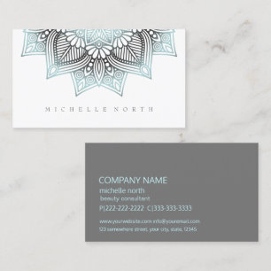 Mandala Lace Lt. Blue ID968 Business Card