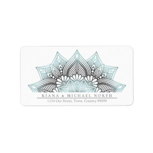 Mandala Lace Wedding Lt. Blue ID968  Label
