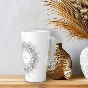 Mandala Lace Wedding Neutrals ID478 Latte Mug