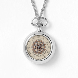 Mandala Latin Hippocrates Quote Necklace EWatch