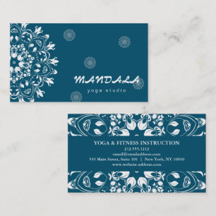 MANDALA LOGO CUSTOMIZED YOGA  INSTRUCTOR BUSINESS  BUSINESS CARD