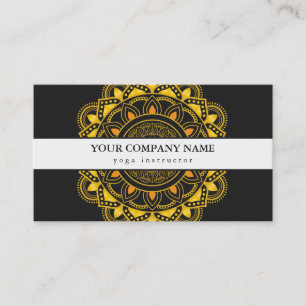 MANDALA LOGO CUSTOMIZED YOGA  INSTRUCTOR BUSINESS  CARD