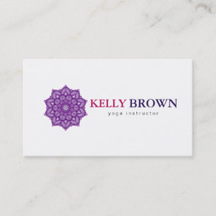 MANDALA LOGO CUSTOMIZED YOGA  INSTRUCTOR BUSINESS CARD