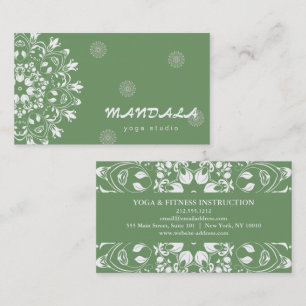 MANDALA LOGO CUSTOMIZED YOGA  INSTRUCTOR BUSINESS CARD