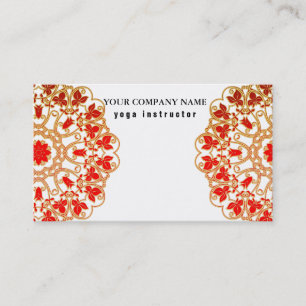 MANDALA LOGO CUSTOMIZED YOGA  INSTRUCTOR BUSINESS  CARD
