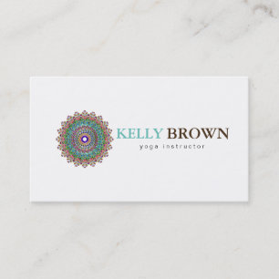 MANDALA LOGO CUSTOMIZED YOGA  INSTRUCTOR BUSINESS CARD