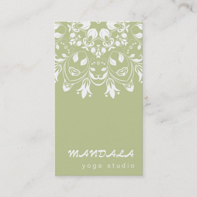 MANDALA LOGO CUSTOMIZED YOGA  INSTRUCTOR BUSINESS CARD (Front)