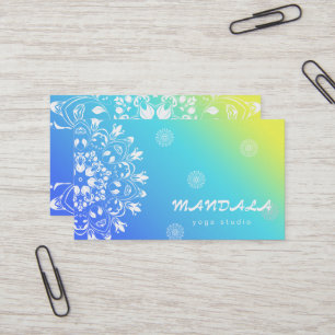 MANDALA LOGO CUSTOMIZED YOGA INSTRUCTOR BUSINESS CARD