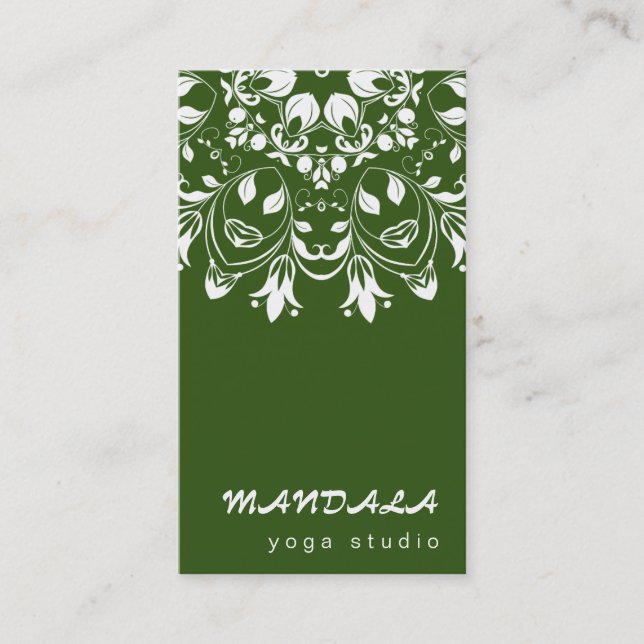 MANDALA LOGO CUSTOMIZED YOGA  INSTRUCTOR BUSINESS CARD (Front)
