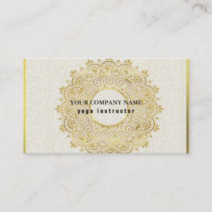 MANDALA LOGO CUSTOMIZED YOGA  INSTRUCTOR BUSINESS  CARD