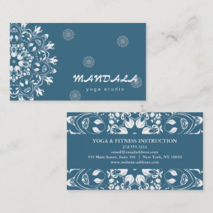 MANDALA LOGO CUSTOMIZED YOGA INSTRUCTOR BUSINESS CARD