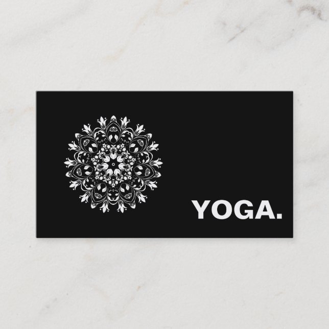 MANDALA LOGO CUSTOMIZED YOGA  INSTRUCTOR BUSINESS CARD (Front)
