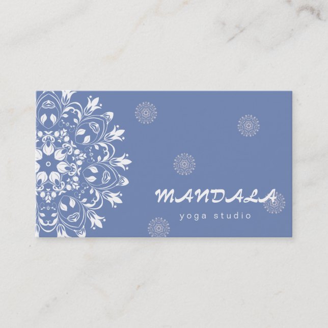 MANDALA LOGO CUSTOMIZED YOGA  INSTRUCTOR BUSINESS CARD (Front)