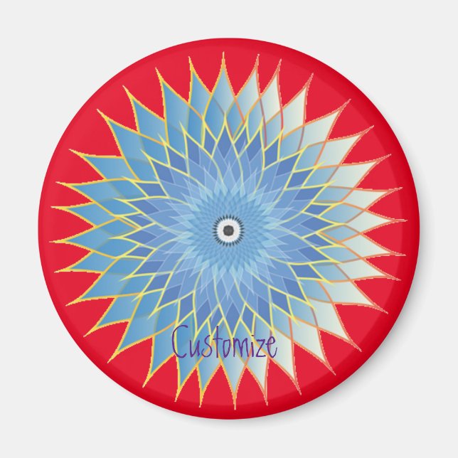 Mandala Lotus Blossom Thunder_Cove Magnet (Front)