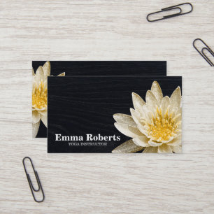MANDALA LOTUS CUSTOMIZED WOODEN YOGA INSTRUCTOR BUSINESS CARD