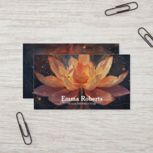 MANDALA LOTUS CUSTOMIZED WOODEN YOGA  INSTRUCTOR BUSINESS CARD