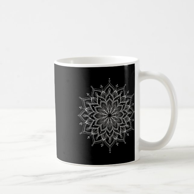 Mandala Lotus Zen Art Boho Buddha Botanical Succul Coffee Mug (Right)