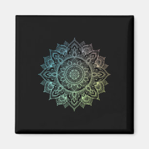 Mandala Lotus Zen Art Boho Buddha Botanical Succul Magnet