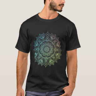 Mandala Lotus Zen Art Boho Buddha Botanical Succul T-Shirt