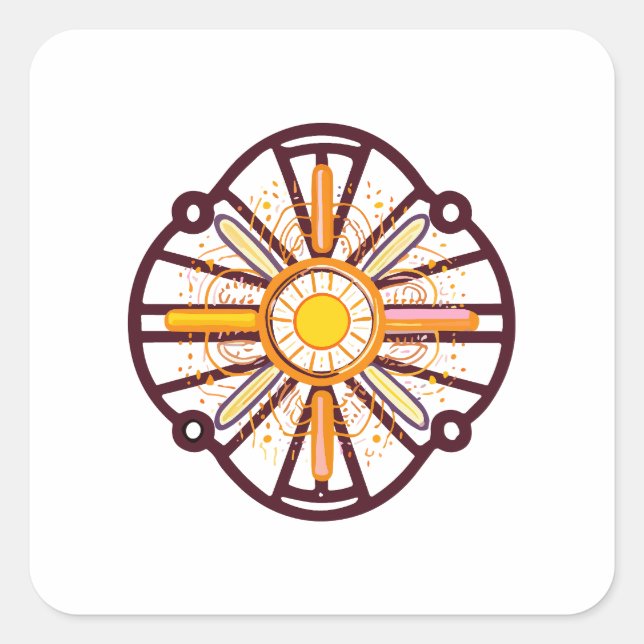 mandala Lumber flagmandala Lumber Pen Square Sticker (Front)