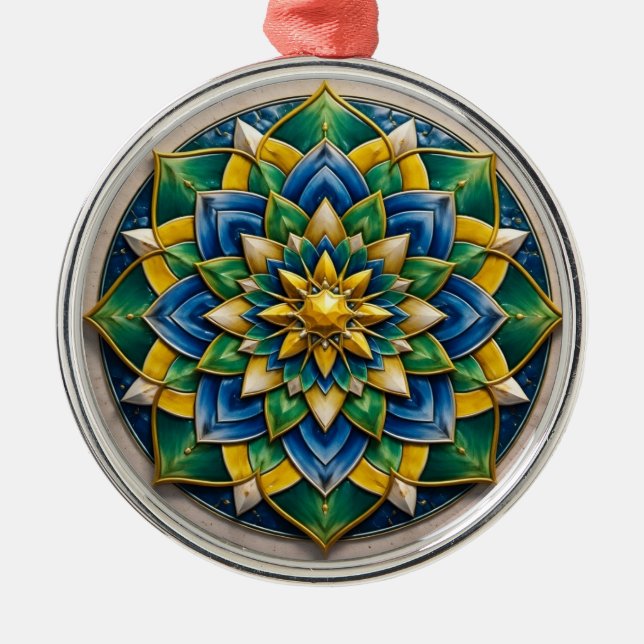 Mandala Luxe Keychain - 01 Metal Tree Decoration (Front)