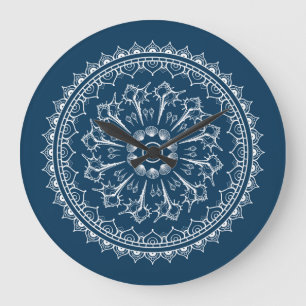 Mandala Made Of Seashells Large Clock