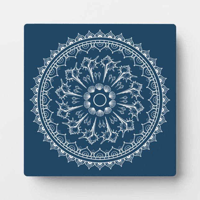 Mandala Made Of Seashells Plaque (Front)