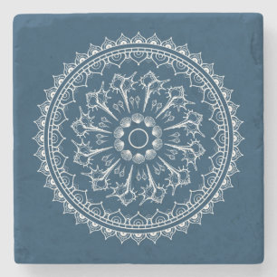 Mandala Made Of Seashells Stone Coaster