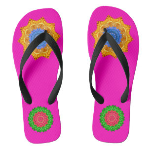 Mandala Magic Chakra Enhancing Fuschia Jandals