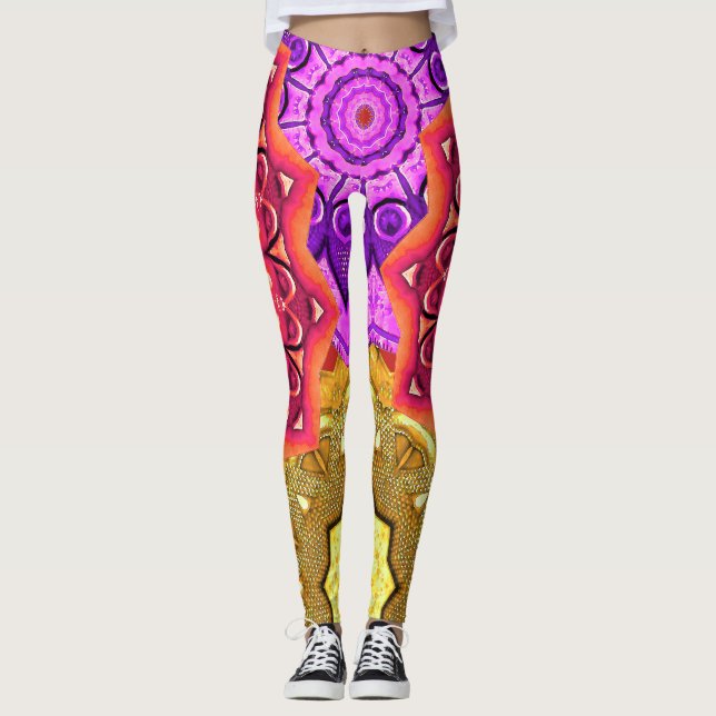 Mandala Magic Fire Power Leggings (Front)