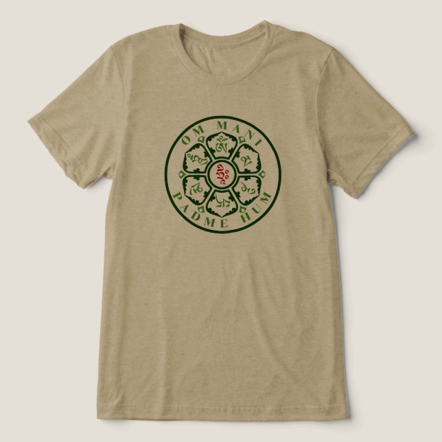 Mandala Mantra Tri-Blend Shirt (Design Front)