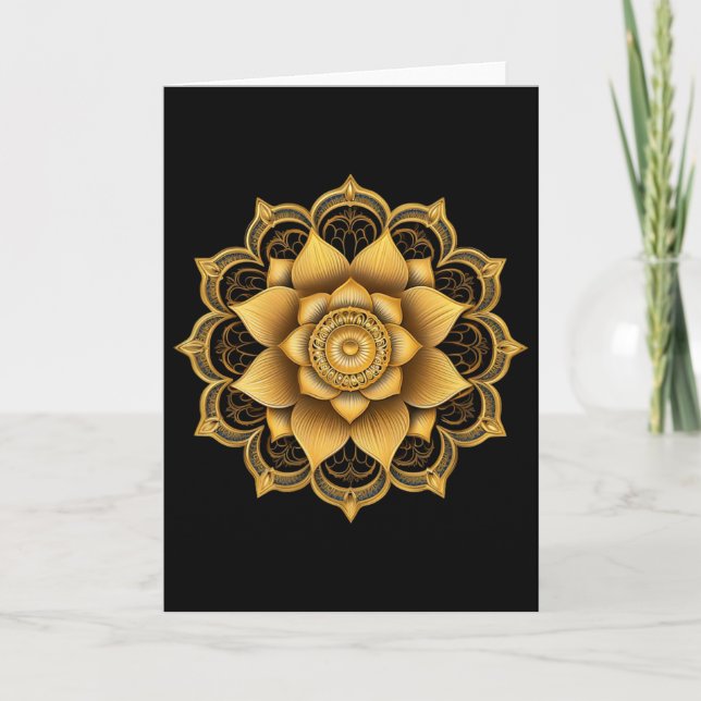 Mandala Meditation Yoga Design.  Card (Front)