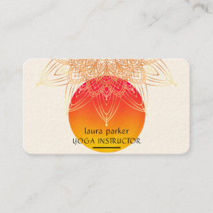 Mandala Meditation Yoga Lotus Boho Vintage Business Card