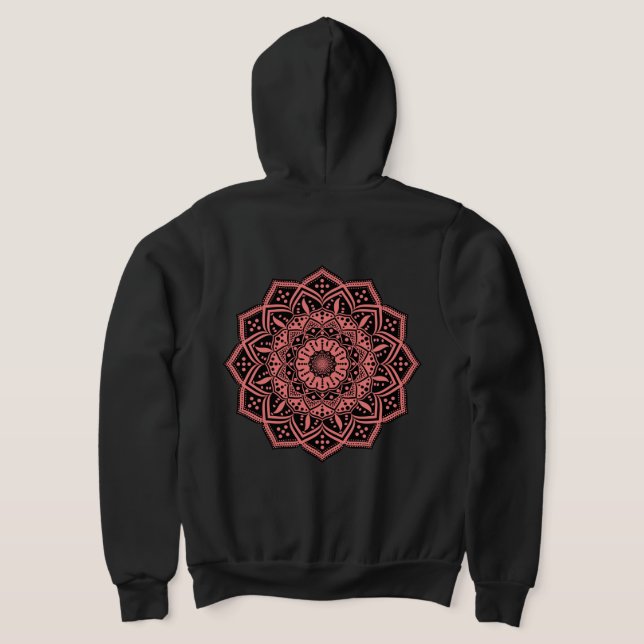 Mandala Men's T-Shirt Hoodie (Laydown Back)