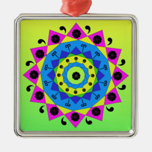 Mandala Metal Ornament