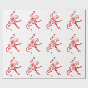 Mandala Monkey Wrapping Paper