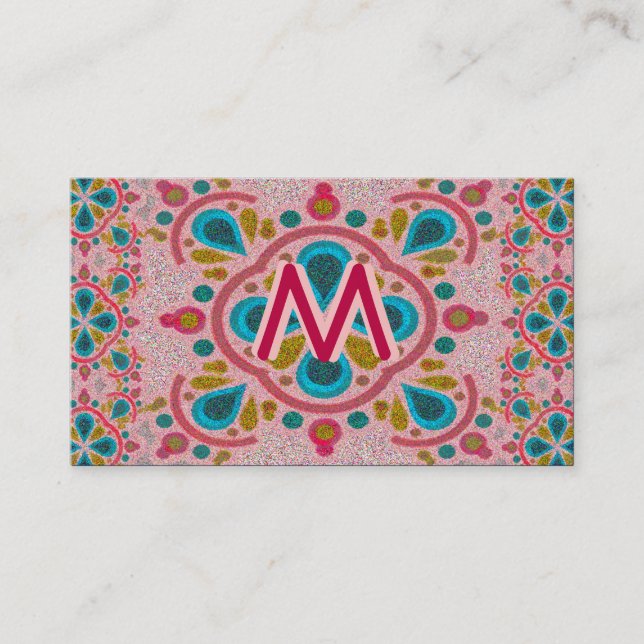 Mandala Monogram Business Card (Front)