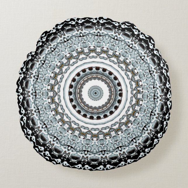 Mandala monsters 2 round cushion (Front)