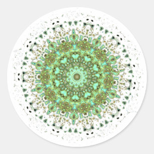 Mandala monsters classic round sticker