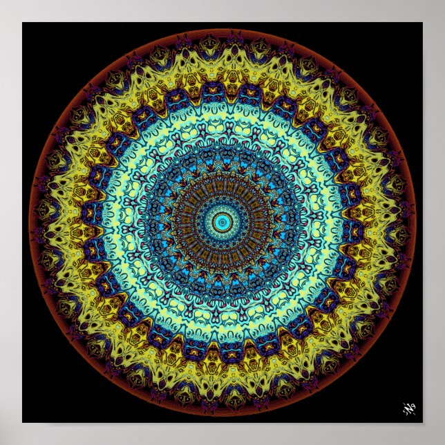 Mandala monsters (owls, gorillas & homunculi) poster (Front)